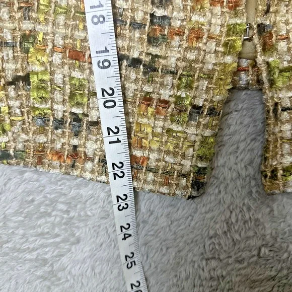 Lafayette 148 Boucle Tweed Cropped Jacket Women Small Wool Blend Multicolor Hook - Picture 7 of 13